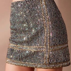 URBAN OUTFITTERS SEQUIN STUDDED MINI SKIRT